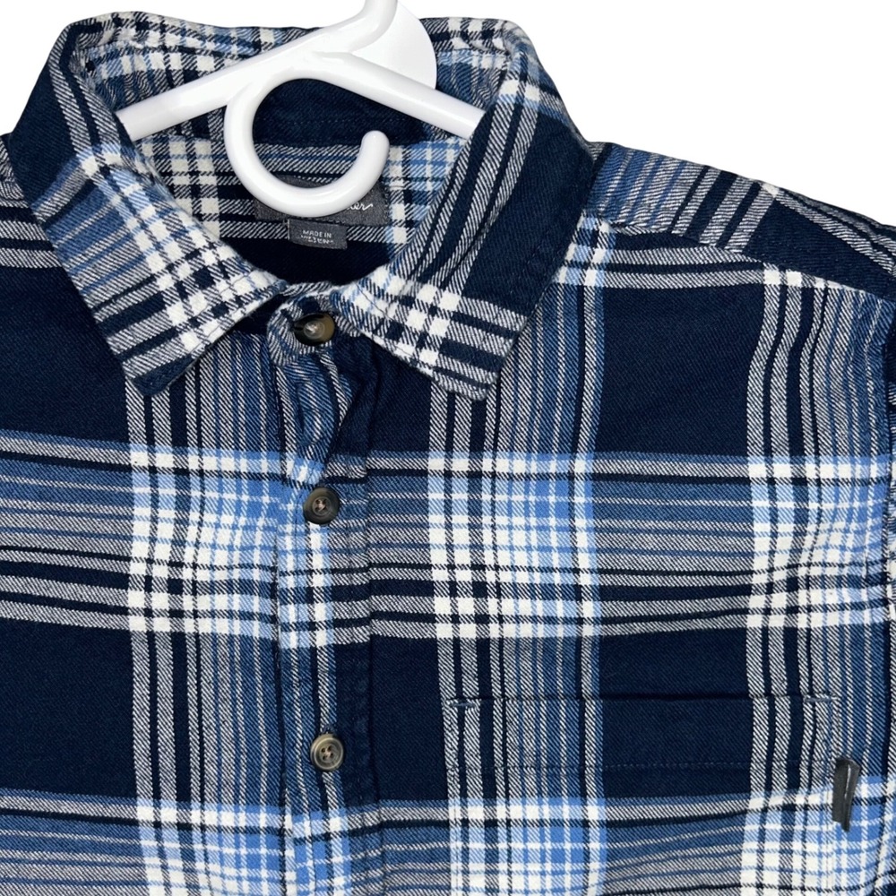 Eddie Bauer Mens Plaid Flannel Shirt Button‎ Up Long Sleeve Small Casual Blue